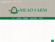 Tablet Screenshot of meadfarm.com